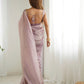 Lorenvalley Ready to wear Gold Crush Tissue Silk Fabric Fancy Boarder Premium Lace Work Predrapped Saree - Swadesiicart