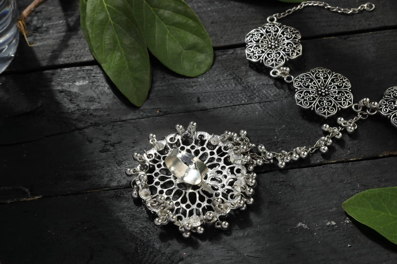 Mominos Fashion Oxidised Silver Plated Trendy Bracelet - Swadesiicart