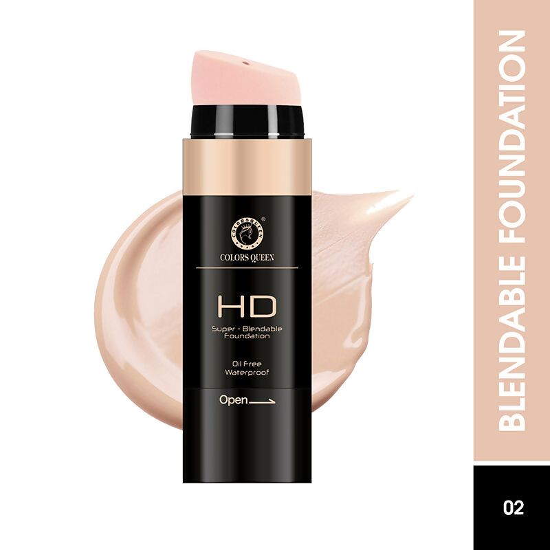 Colors Queen HD Super Blendable Foundation - 02 Beige | Swadesiicart
