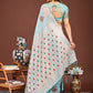 Shree Shyam Fashion Neerja Sky Blue Linen Cotton Saree