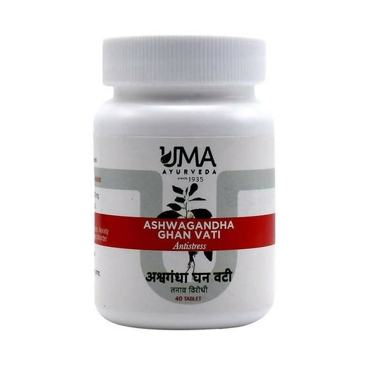 Uma Ayurveda Ashwagandha Ghan Vati Tablets - Uma Ayurveda