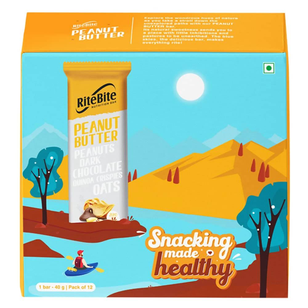 RiteBite Max Protein Peanut Butter Nutrition Bar - Swadesiicart