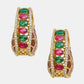 Ruby Raang Gold Polished Kundan Work Multi Loops | Swadesiicart