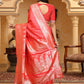 Astita Banarasi Silk Pink Saree | Swadesiicart