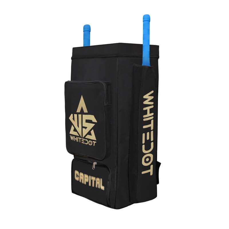 Whitedot Sports Capital Duffle Cricket Kitbag (Black) - Swadesiicart