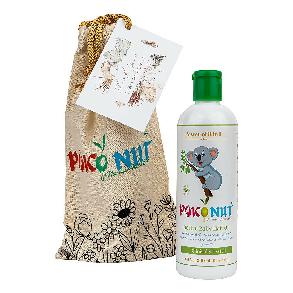 Pokonut Herbal Chemical Free Baby Hair Oil - Swadesiicart