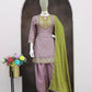 Anaita Lavender Embroidered Silk Stitched Dhoti Suit