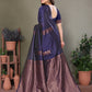 Vedant Vastram Litchi Silk Banarasi Silk Saree - Navy | Swadesiicart
