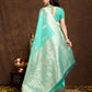 Vedant Vastram Banarasi Silk Fashion Saree - Seegreen | Swadesiicart