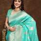 Vedant Vastram Banarasi Silk Fashion Saree - Seegreen | Swadesiicart