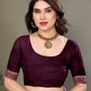 Vedant Vastram Litchi Silk Banarasi Silk Saree - Wine | Swadesiicart