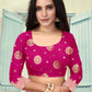 Vedant Vastram Litchi Silk Designer Banarasi Saree - Magenta | Swadesiicart