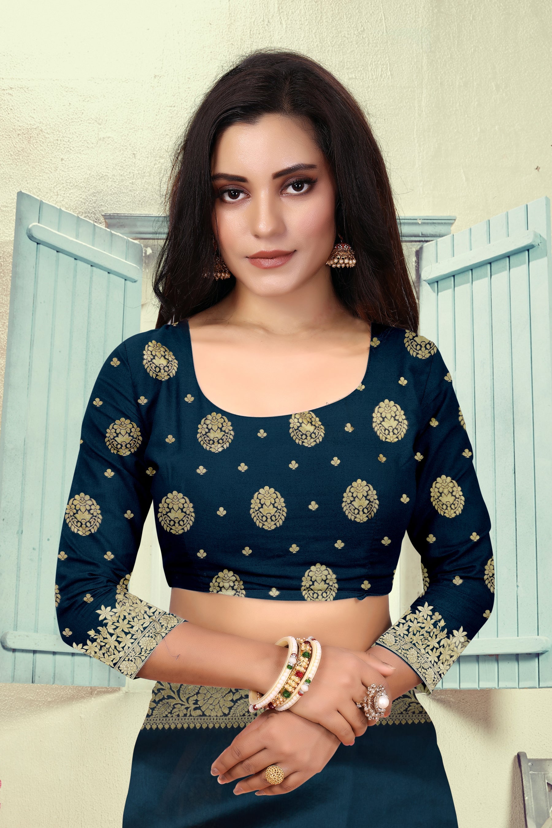 Vedant Vastram Litchi Silk Designer Banarasi Saree - Morpich | Swadesiicart