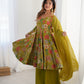 Lorenvalley Women Pure Soft Roman silk Chanderi Discharge Print Fabric Kediya Kurta Palazzo with Dupatta Set | Swadesiicart