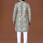 Anaita Mehendi Lucknowi Silk Straight Kurta