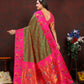 Lorenvalley Fashion Mahendi Soft Paithani Silk Woven Design Rich Zari Meenakari Weaving Saree - Swadesiicart