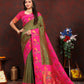 Lorenvalley Fashion Mahendi Soft Paithani Silk Woven Design Rich Zari Meenakari Weaving Saree - Swadesiicart