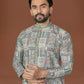 Anaita Mehendi Lucknowi Silk Straight Kurta