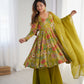 Lorenvalley Women Pure Soft Roman silk Chanderi Discharge Print Fabric Kediya Kurta Palazzo with Dupatta Set | Swadesiicart