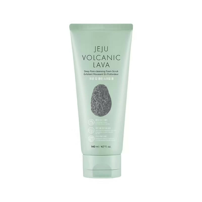 The Face Shop Jeju Volcanic Lava Scrub Foam - Korean Skincare | Swadesiicart