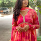 Indian Clothing Dishitha Creation Women Floral Printed Designer Gown - Pink - Swadesiicart