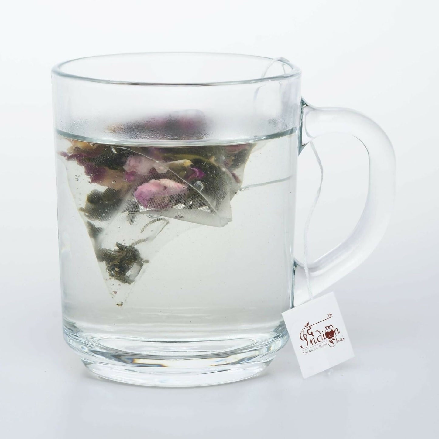 The Indian Chai - Rose Green Tea 30 Pyramid Tea Bags | Swadesiicart