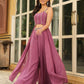 Janasya Lavender Georgette Embellished Co-Ords - Swadesiicart