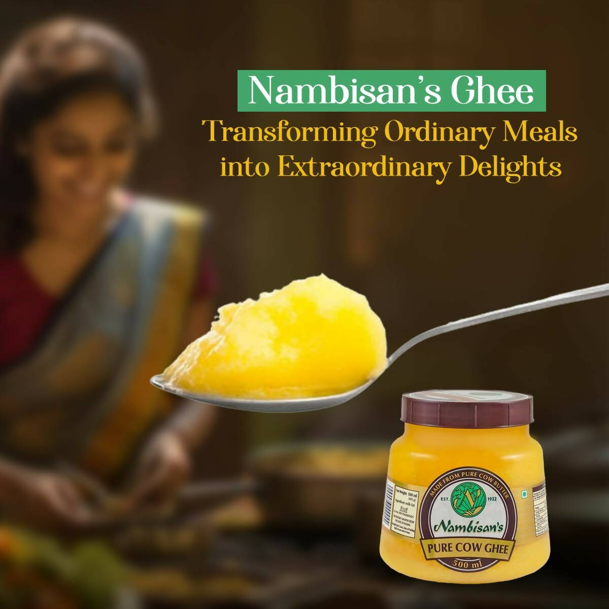 Nambisan'S Pure Cow Ghee | Natural and Organic Ghee | Desi Cow Ghee | Swadesiicart
