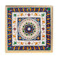 Golden Peacock Gold-Toned & Red Handcrafted Meenakari Wooden Chowki | Swadesiicart