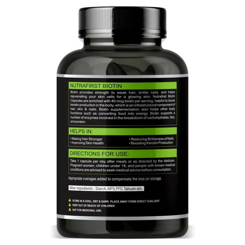 Nutrafirst Biotin Capsules - Swadesiicart