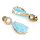 Blue Druzy Quartz Earrings- Ruby Raang | Swadesiicart