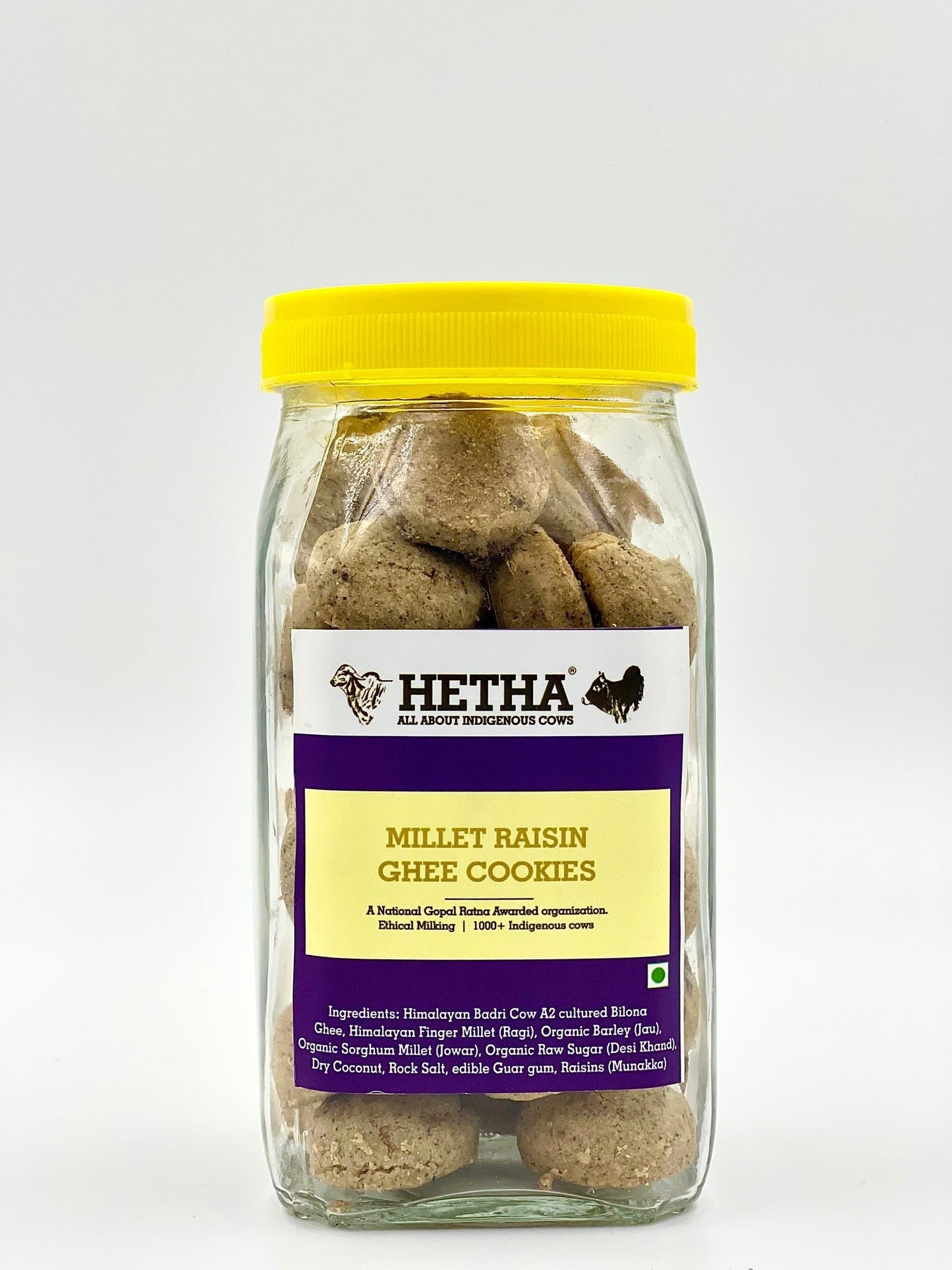 Hetha Millet Raisin (Munakka) Cookies with Ghee | Swadesiicart