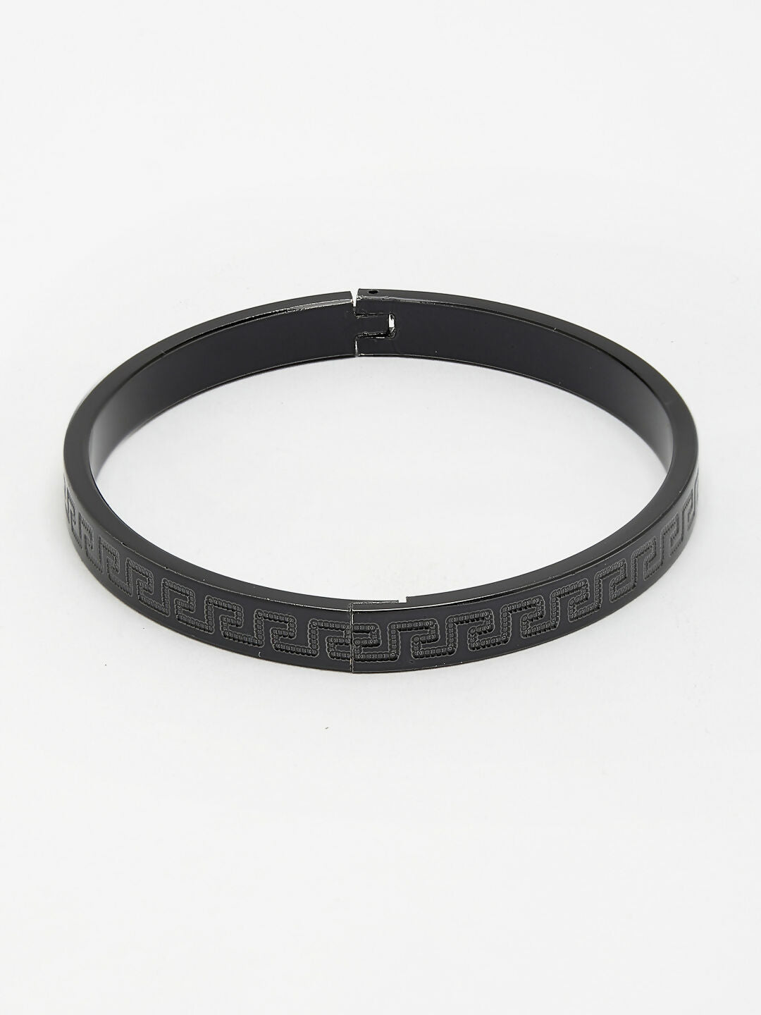 NVR Men's Set of 2 Gold & Black Rhodium-Plated Stainless Steel Kada Bracelet - Swadesiicart