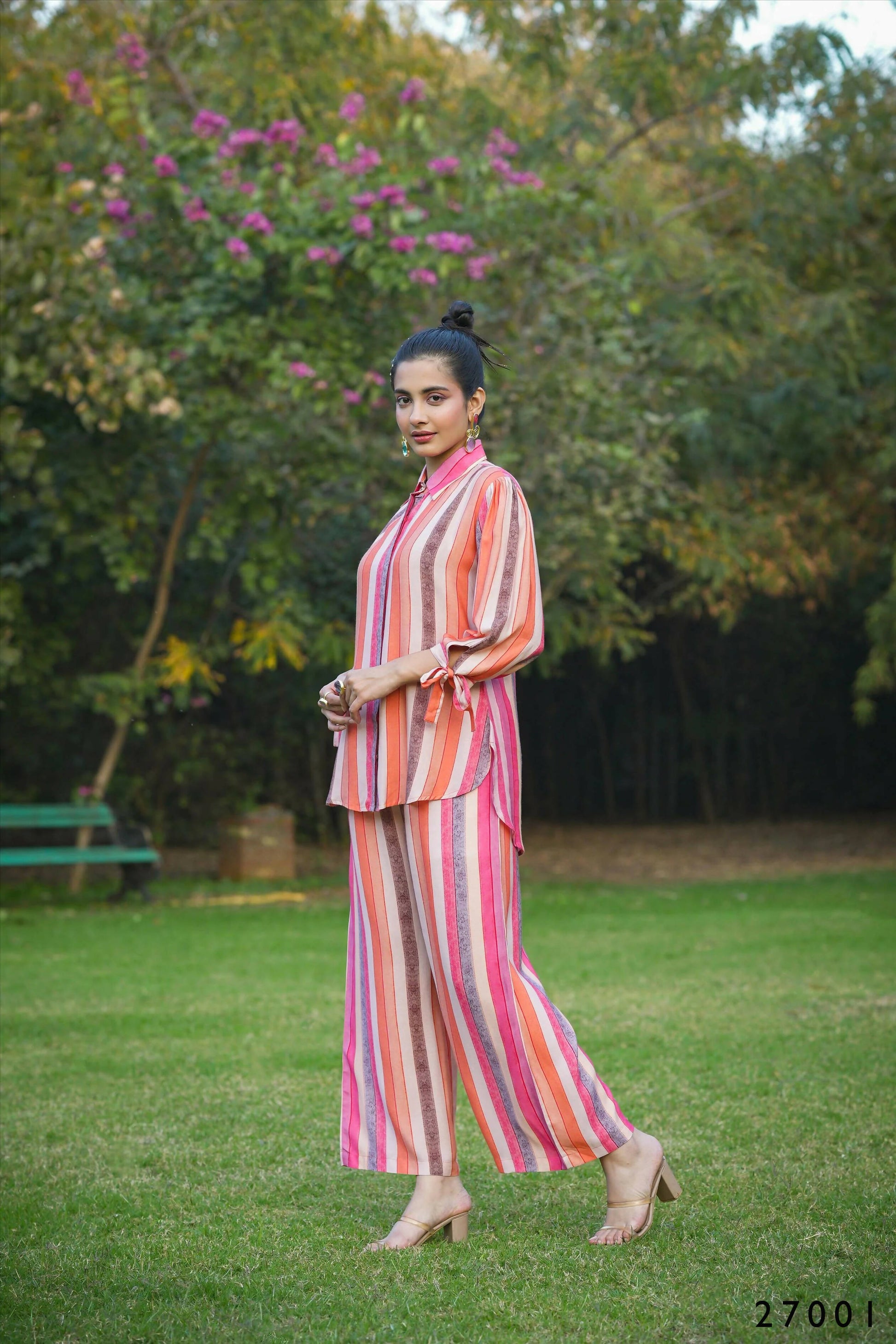 Women's Casual Fashionable Multi Mull Cotton co-ord set - Anya - Swadesiicart