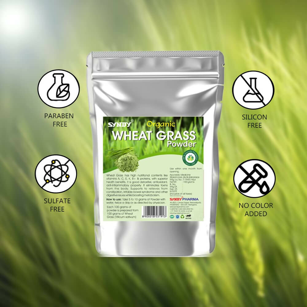 Syndy Pharma Organic Wheat Grass Powder - Swadesiicart