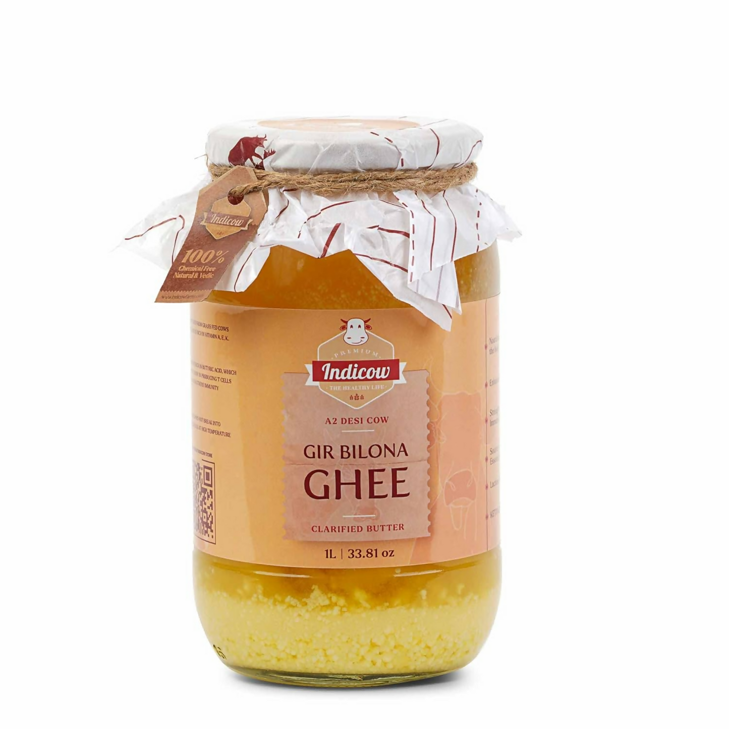 Indicow Foods Pure Authentic A2 Gir Cow Ghee | Swadesiicart