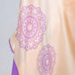 Vastranavya Peach Mandala Print Free Hand Ready to Wear Saree | Swadesiicart