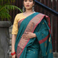 Beatitude Green Cotton Banarasi Saree | Swadesiicart