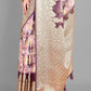 Vamsee Bindu Purple Georgette Saree - Swadesiicart