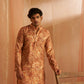 Brown Modal Silk Designer Printed Men's Kurta Set - Mahotsav