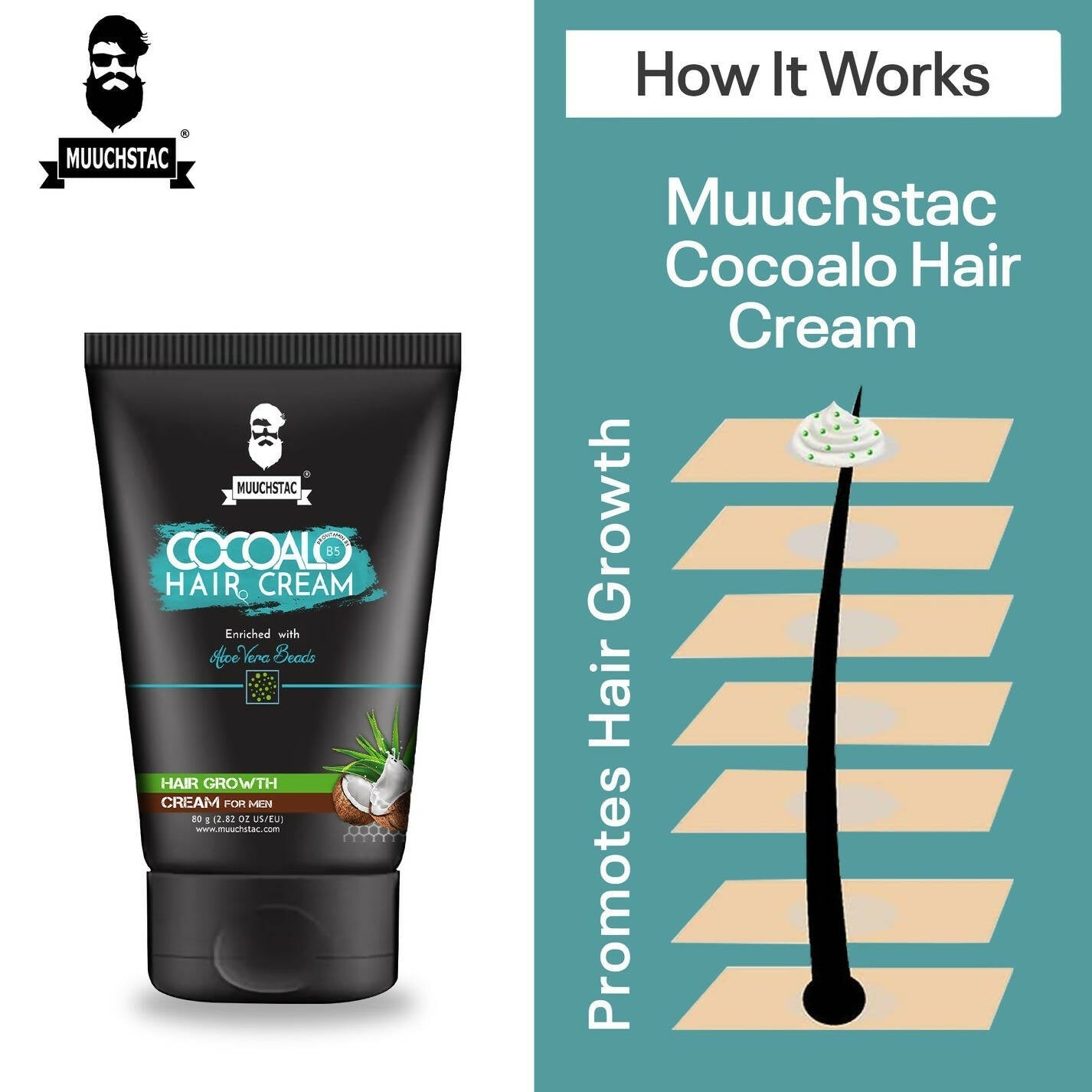 Muuchstac Cocoalo Hair Cream For Men - Swadesiicart
