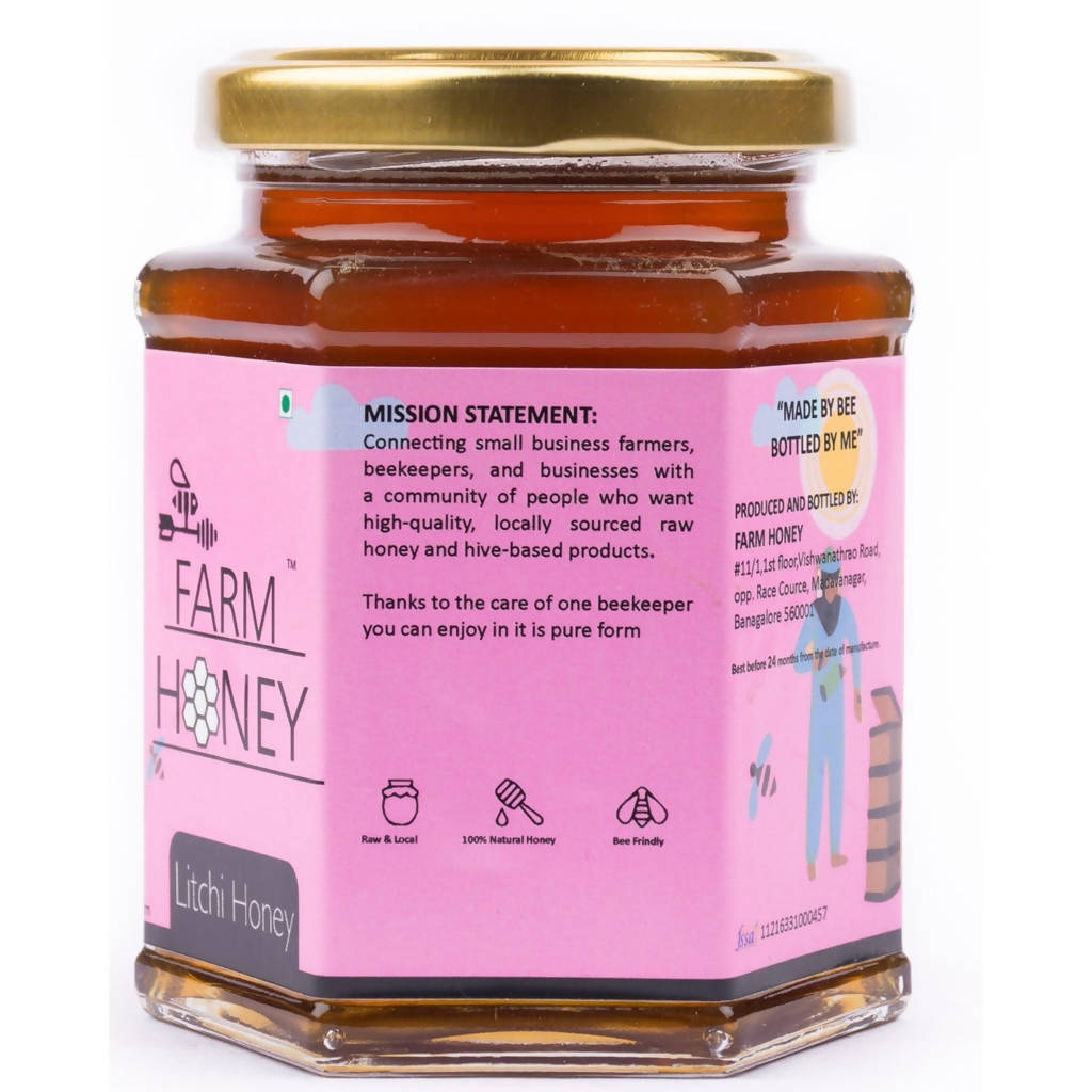 Farm Honey Litchi Honey - Limited Time Offer - Swadesiicart