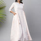 Ahalyaa Women Pink Crepe Khari Print Dress | Swadesiicart