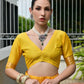 Vishnu Weaves Women's Yellow Paithani Silk Zari Woven Saree with Blouse - Swadesiicart