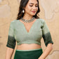 Shree Shyam Fashion Pista Green Linen Saree