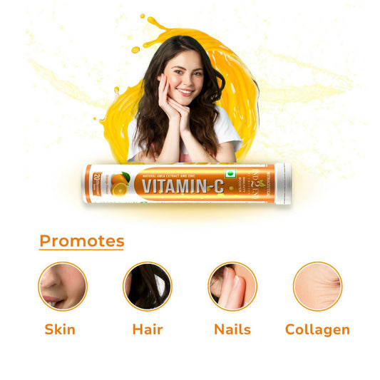 End2End Nutrition Vitamin C with Natual Amla Extracts For Extra Glowing Skin & Stronger Immunity Tablets - Swadesiicart
