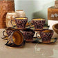Handpainted Cup Saucer(Set Of 6) - Swadesiicart