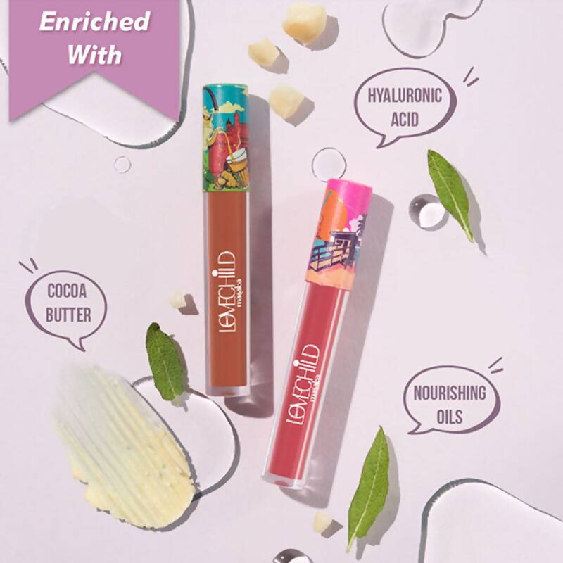 LoveChild By Masaba Gupta Mamma Mia Lush-Matte Lip Creme - Masala Chai | Swadesiicart