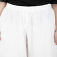 Lagi Women's White Solid Palazzo (PLZ04F) | Swadesiicart