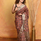 Very Much Indian Modal Silk Ajrakh Handblock Printed Natural Dyes With Designer Border Saree - Red | Swadesiicart